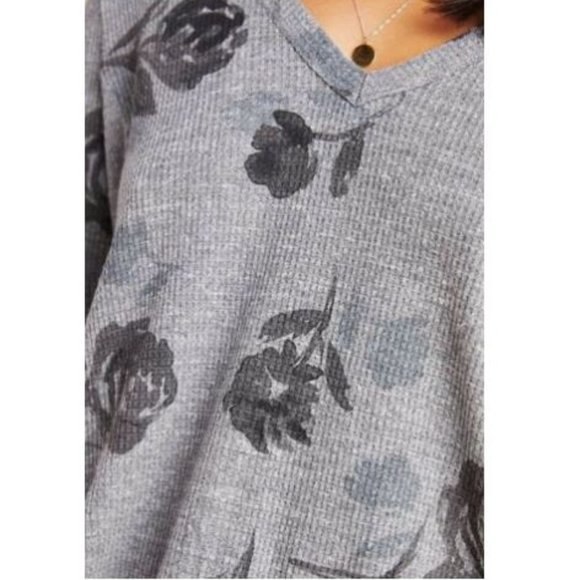 🔆NWT Anthropologie T.la Waffle Long Sleeve Tee - Picture 3 of 4